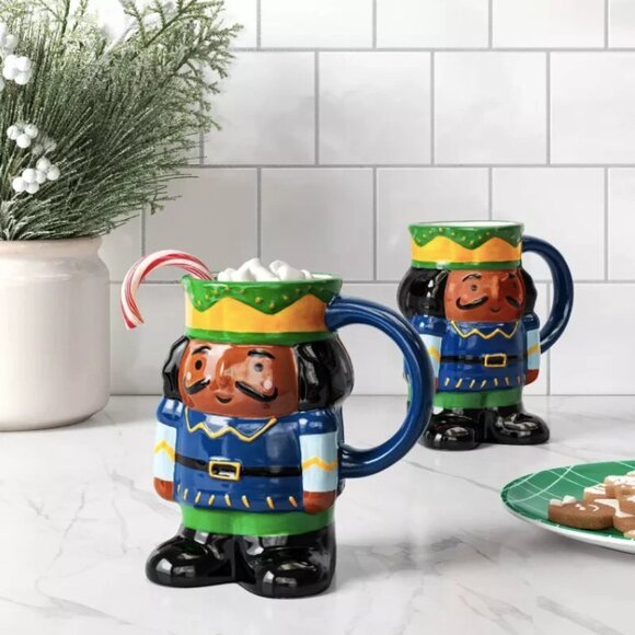 Earthenware Nutcracker Mug Pair - Picture 1 of 3